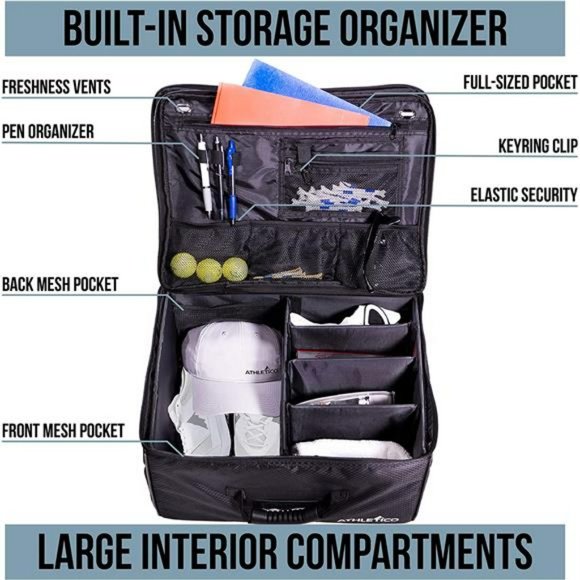 Athletico Golf Trunk Organizer Storage - Car Golf Locker | Collapsible - Picture 3 of 6